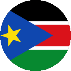 Drapeaux Afrique Soudan Sud Rond 
