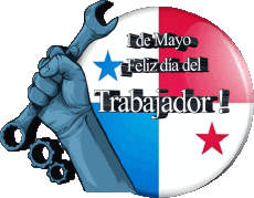 Mensajes Español 1 de Mayo Feliz día del Trabajador - Panama 