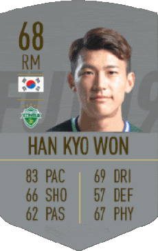 Multimedia Videospiele F I F A - Karten Spieler Südkorea Kyo Won Han 