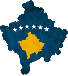Bandiere Europa Kosovo Carta Geografica 