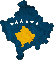 Fahnen Europa Kosovo Karte 