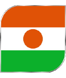 Drapeaux Afrique Niger Carré 