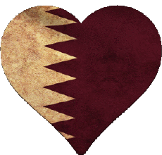 Bandiere Asia Qatar Cuore 