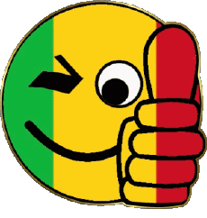 Drapeaux Afrique Mali Smiley - OK 