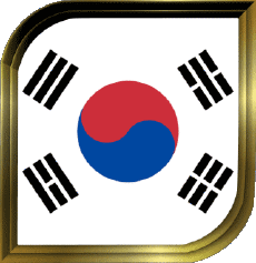 Bandiere Asia Corea del Sud Quadrato 