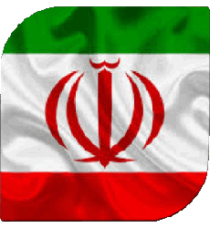 Drapeaux Asie Iran Carré 