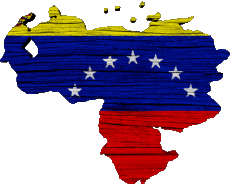 Drapeaux Amériques Vénézuéla carte 