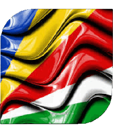 Flags Africa Seychelles Square 