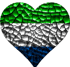 Flags Africa Sierra Leone Heart 