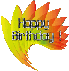 Messages English Happy Birthday Abstract - Geometric Transparent Background 005 