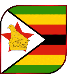 Fahnen Afrika Zimbabwe Platz 