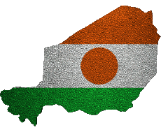 Flags Africa Niger Map 
