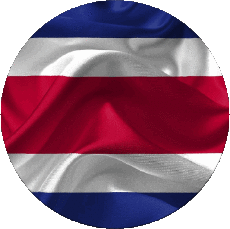 Drapeaux Amériques Costa Rica Rond 