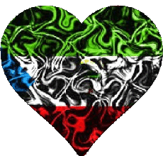 Bandiere Africa Guinea Equatoriale Cuore 