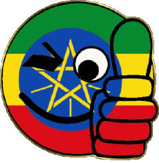 Drapeaux Afrique Ethiopie Smiley - OK 