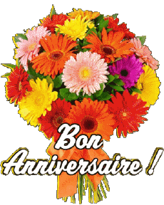 Messagi Francese Bon Anniversaire Floral 003 