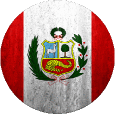 Flags America Peru Round 