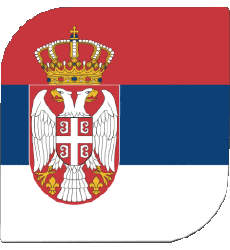 Flags Europe Serbia Square 