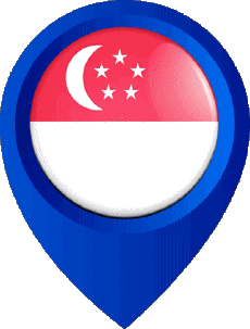 Banderas Asia Singapur Marcador de ubicación 