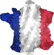 Flags France National Map 