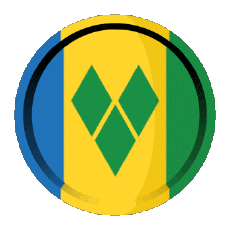 Flags America Saint Vincent and the Grenadines Round - Rings 