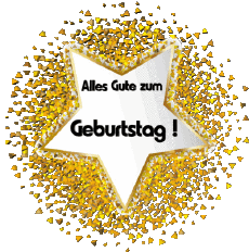 Messages German Alles Gute zum Geburtstag Luftballons - Konfetti 011 