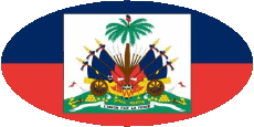 Banderas América Haití Oval 