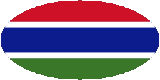 Drapeaux Afrique Gambie Ovale 01 