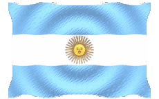 Flags America Argentina Waving 