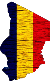 Drapeaux Afrique Tchad Carte 