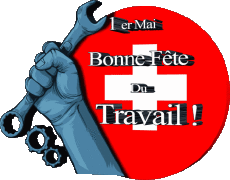 Messages Français 1er Mai Bonne Fête du Travail - Suisse 