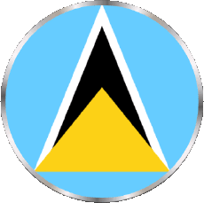 Fahnen Amerika St. Lucia Runde 