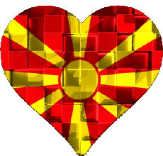 Bandiere Europa Macedonia Cuore 