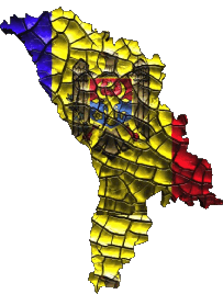 Flags Europe Moldova Map 