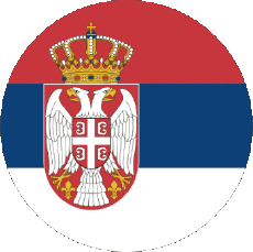 Bandiere Europa Serbia Tondo 