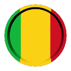 Drapeaux Afrique Mali Rond - Anneaux 