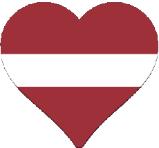 Bandiere Europa Lettonia Cuore 