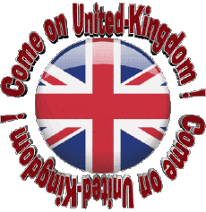 Messages Anglais Come on United-Kingdom Map - Flag 