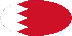 Drapeaux Asie Bahreïn Ovale 