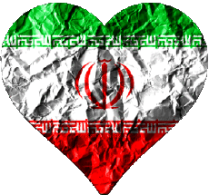 Bandiere Asia Iran Cuore 