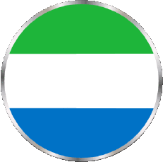 Drapeaux Afrique Sierra Léone Rond 