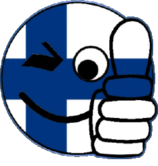 Drapeaux Europe Finlande Smiley - OK 