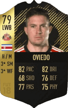 Multimedia Videospiele F I F A - Karten Spieler Costa Rica Bryan Oviedo 