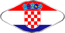 Drapeaux Europe Croatie Ovale 