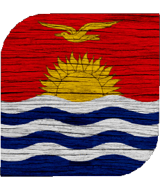Bandiere Oceania Kiribati Quadrato 