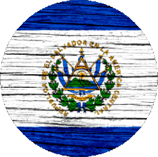 Drapeaux Amériques Salvador Rond 