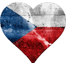 Fahnen Europa Tschechische Republik Herz 