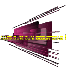 Messages German Alles Gute zum Geburtstag Zusammenfassung - geometrisch Transparent Background 020 