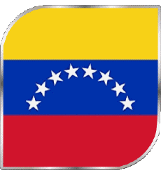 Flags America Venezuela Square 