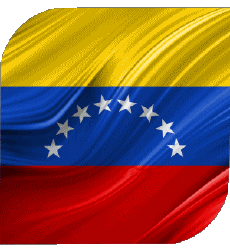 Drapeaux Amériques Vénézuéla Carré 